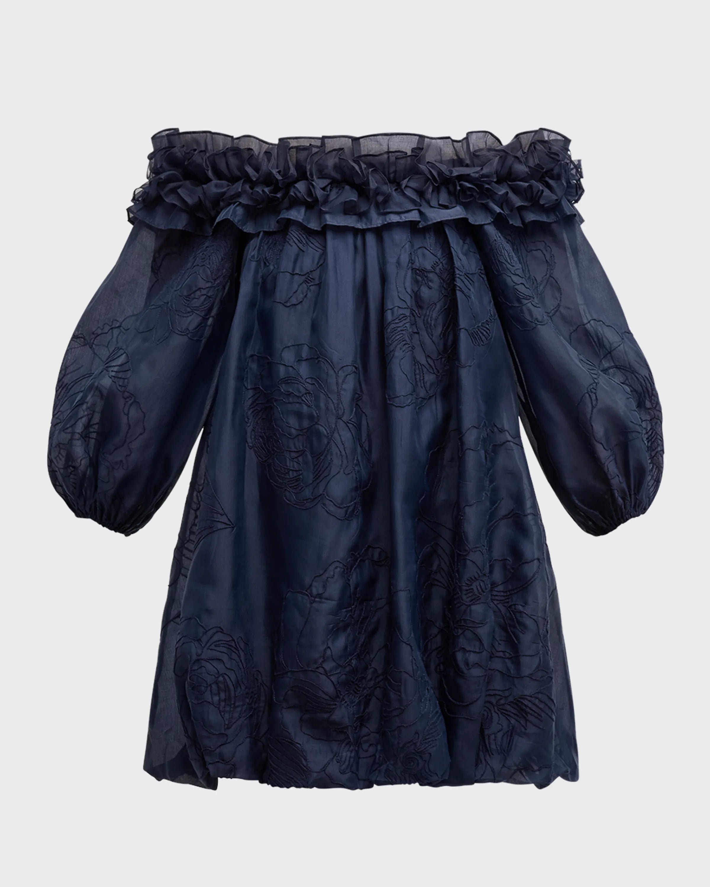 Nava Embroidered Dress - Navy by Cinq A Sept — view 4