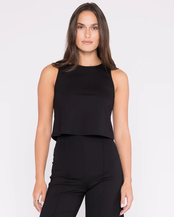 Ponte Knit Tank Top - Black by Ripley Rader | 25 South Boutiques