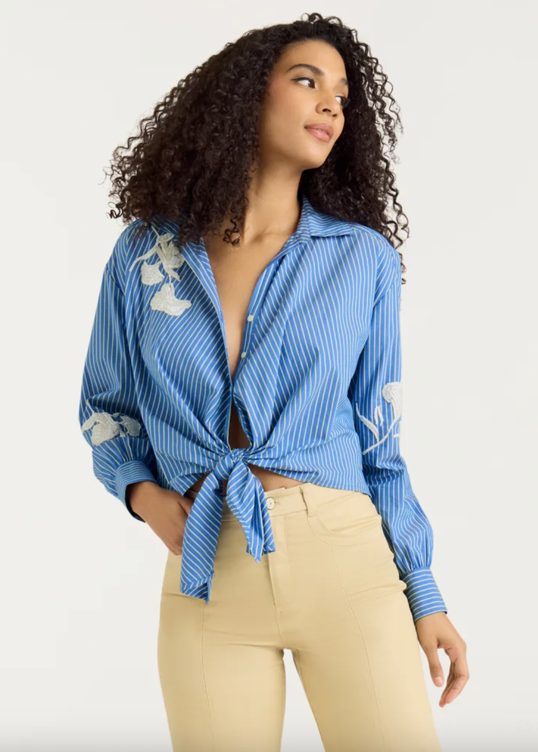 Lya Stripe Marianna Top - Oxford Blue by Cinq A Sept | 25 South Boutiques