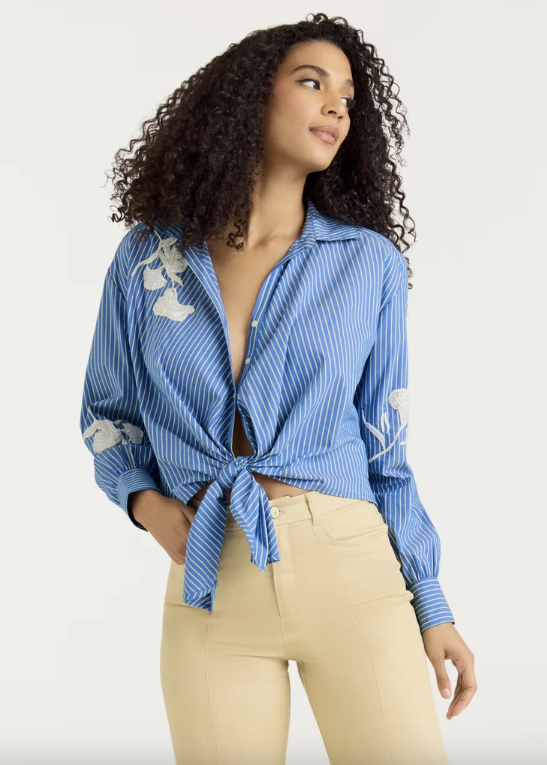 Lya Stripe Marianna Top - Oxford Blue by Cinq A Sept | 25 South Boutiques