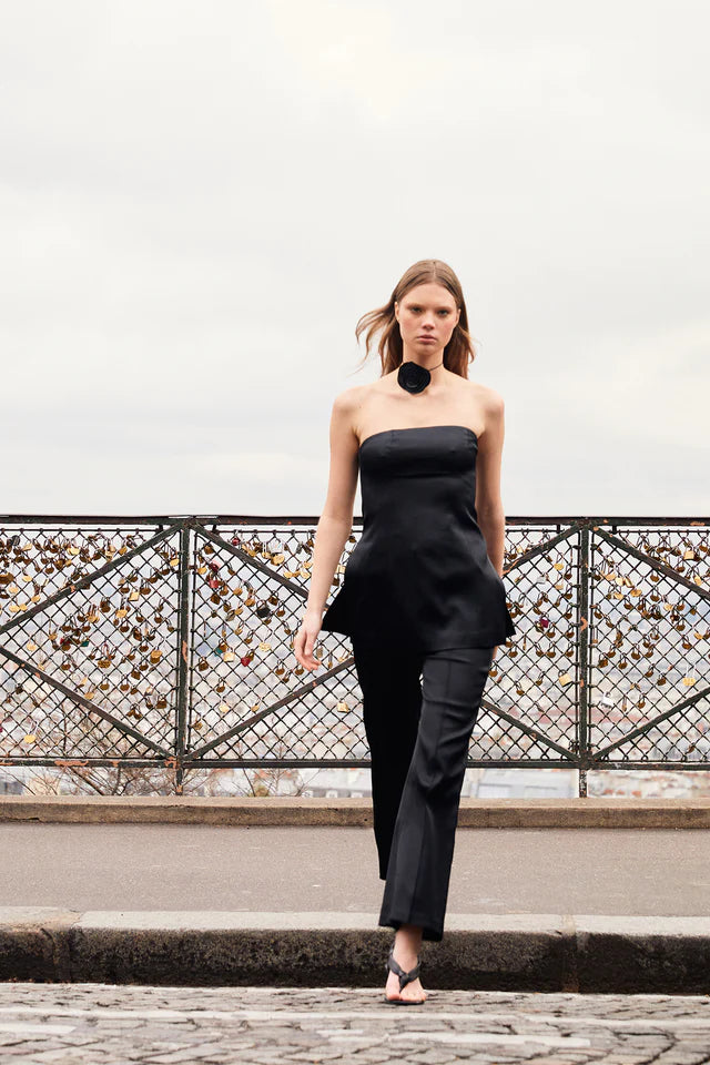 Regina Tailored Pant - Black by Hansen & Gretel — view 3
