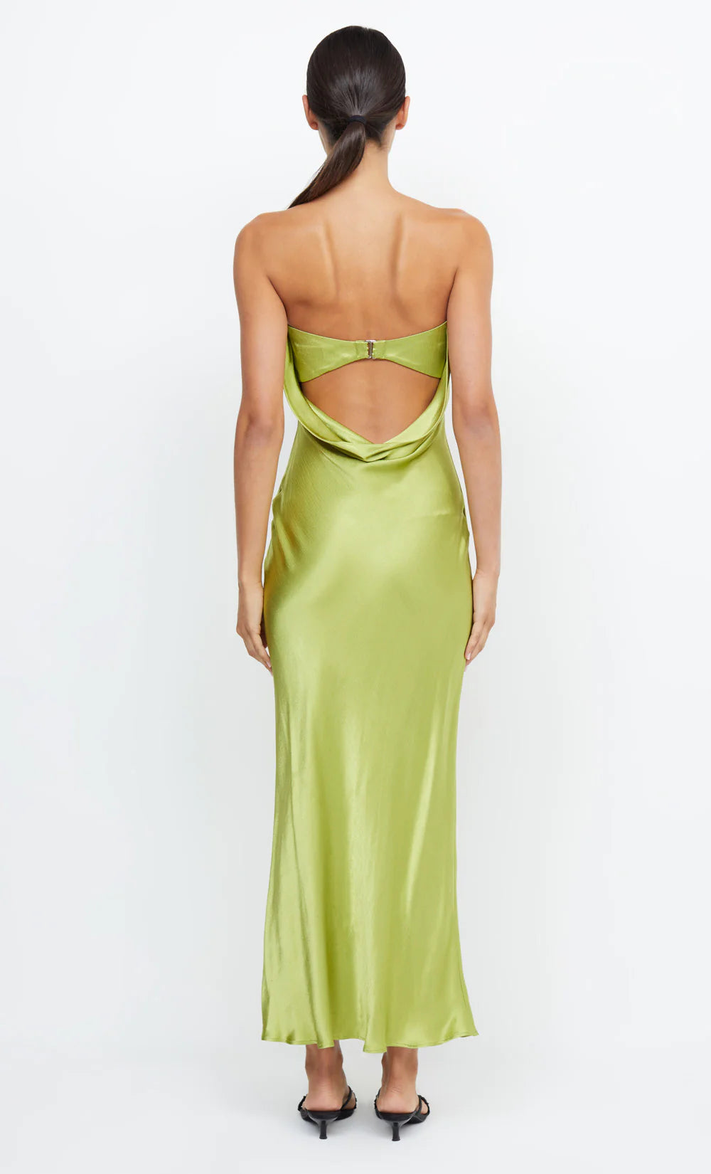 Moon Dance Strapless Dress - Chartreuse Green by Bec & Bridge — alternate view