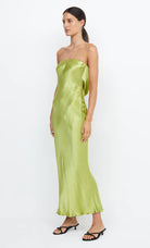 Moon Dance Strapless Dress - Chartreuse Green by Bec & Bridge — view 3