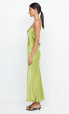 Moon Dance Strapless Dress - Chartreuse Green by Bec & Bridge — view 4