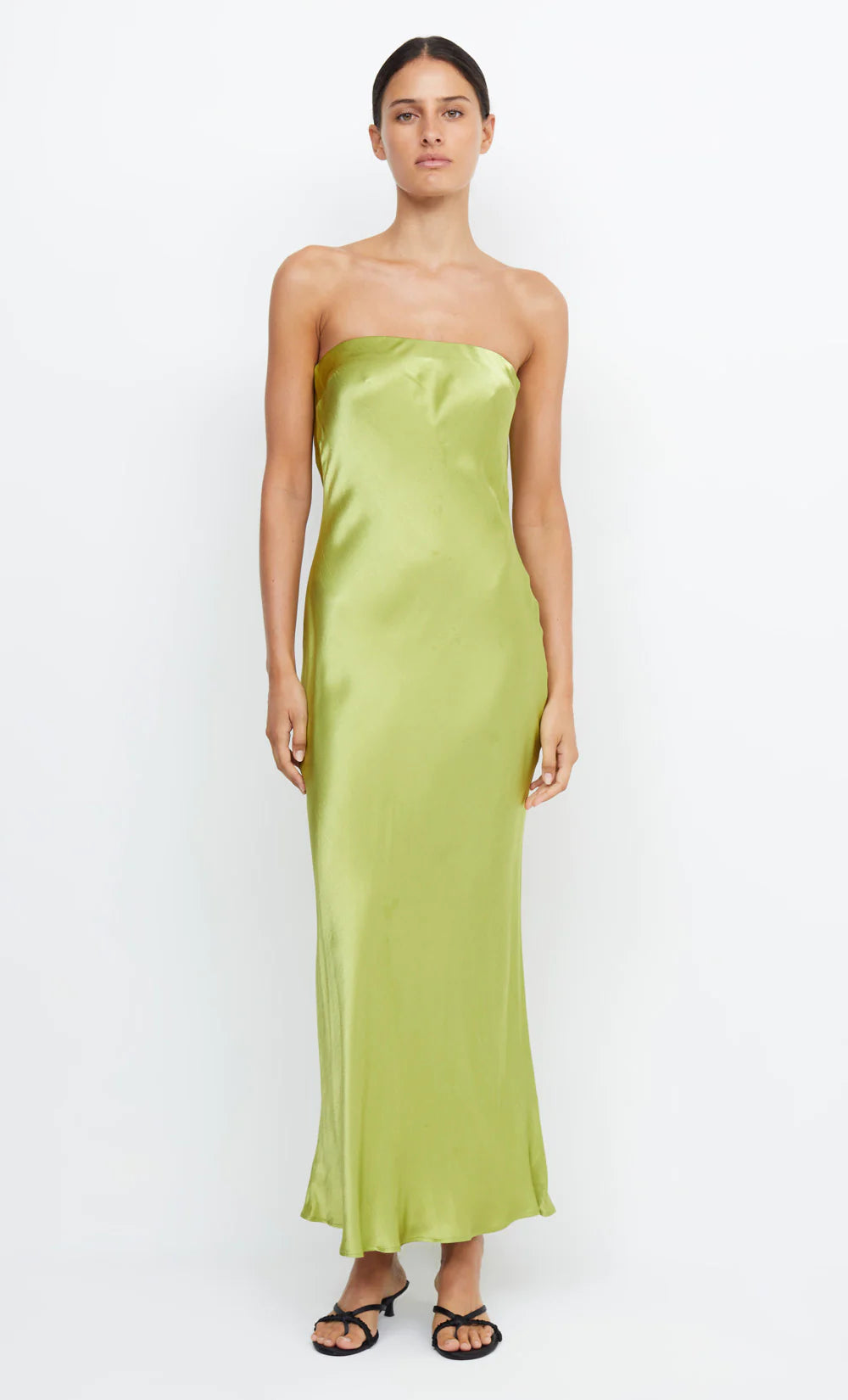 Moon Dance Strapless Dress - Chartreuse Green by Bec & Bridge | 25 South Boutiques