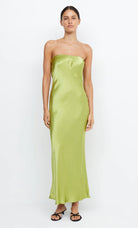 Moon Dance Strapless Dress - Chartreuse Green by Bec & Bridge | 25 South Boutiques