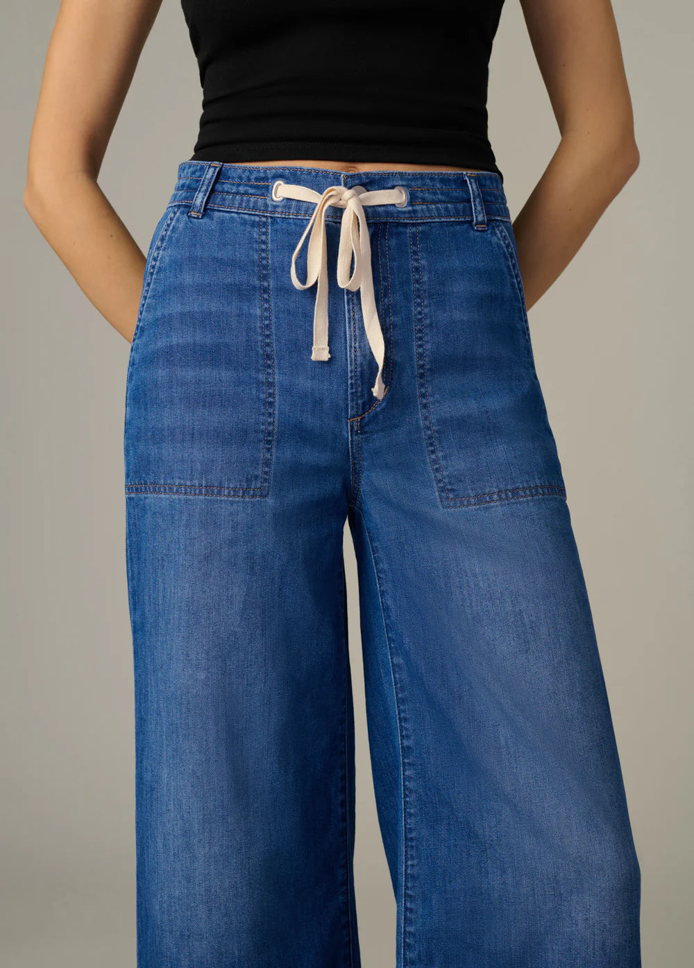 The Madeline High Rise Drawstring Pant - Courage by Joe's Jeans — view 3