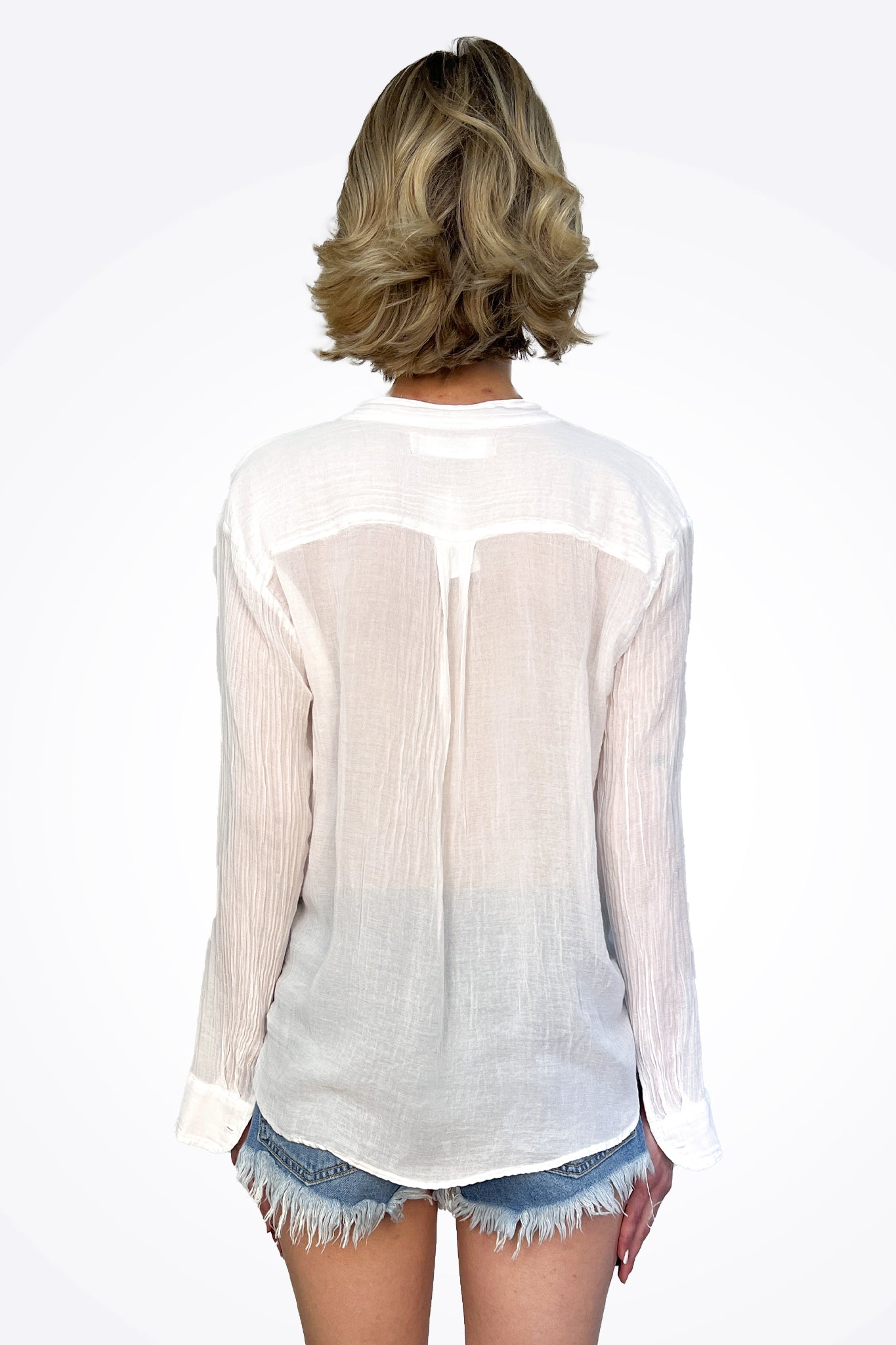 Ace Mesh Shirt - Chalk by Cali Dreaming — view 3