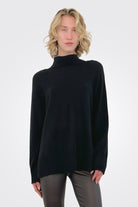 Live In Cashmere Turtleneck - Ebony by Alashan Cashmere | 25 South Boutiques