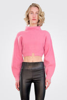 Brennan Cropped Wool Sweater - Hot Pink by A.L.C | 25 South Boutiques