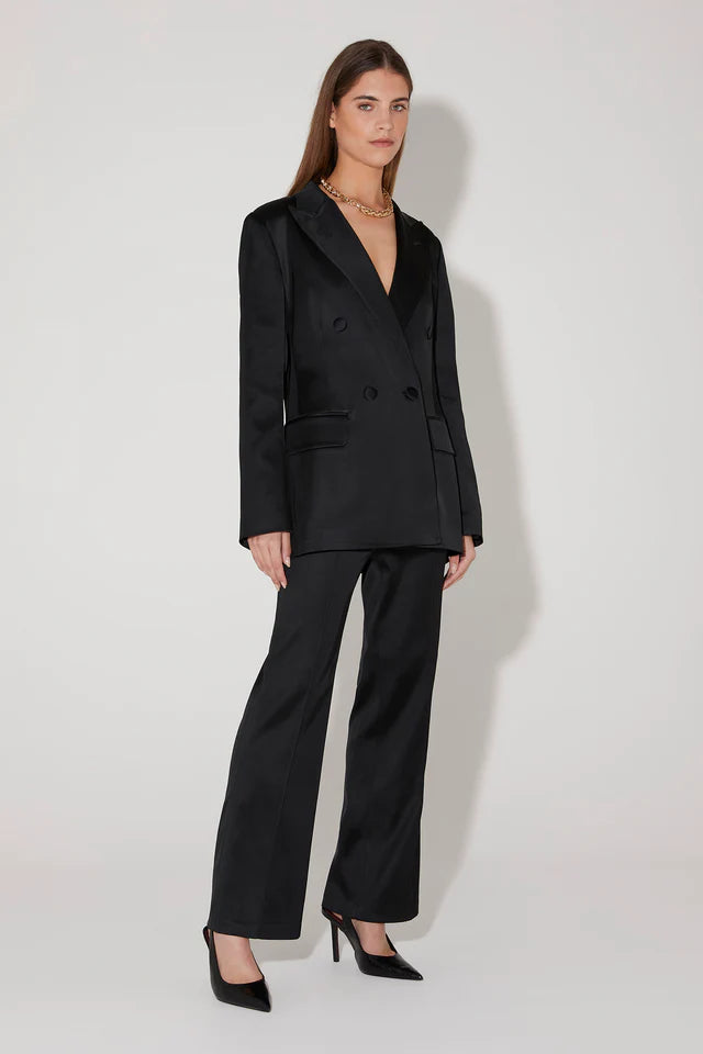 Alistair Tailored Jacket - Black by Hansen & Gretel — view 3