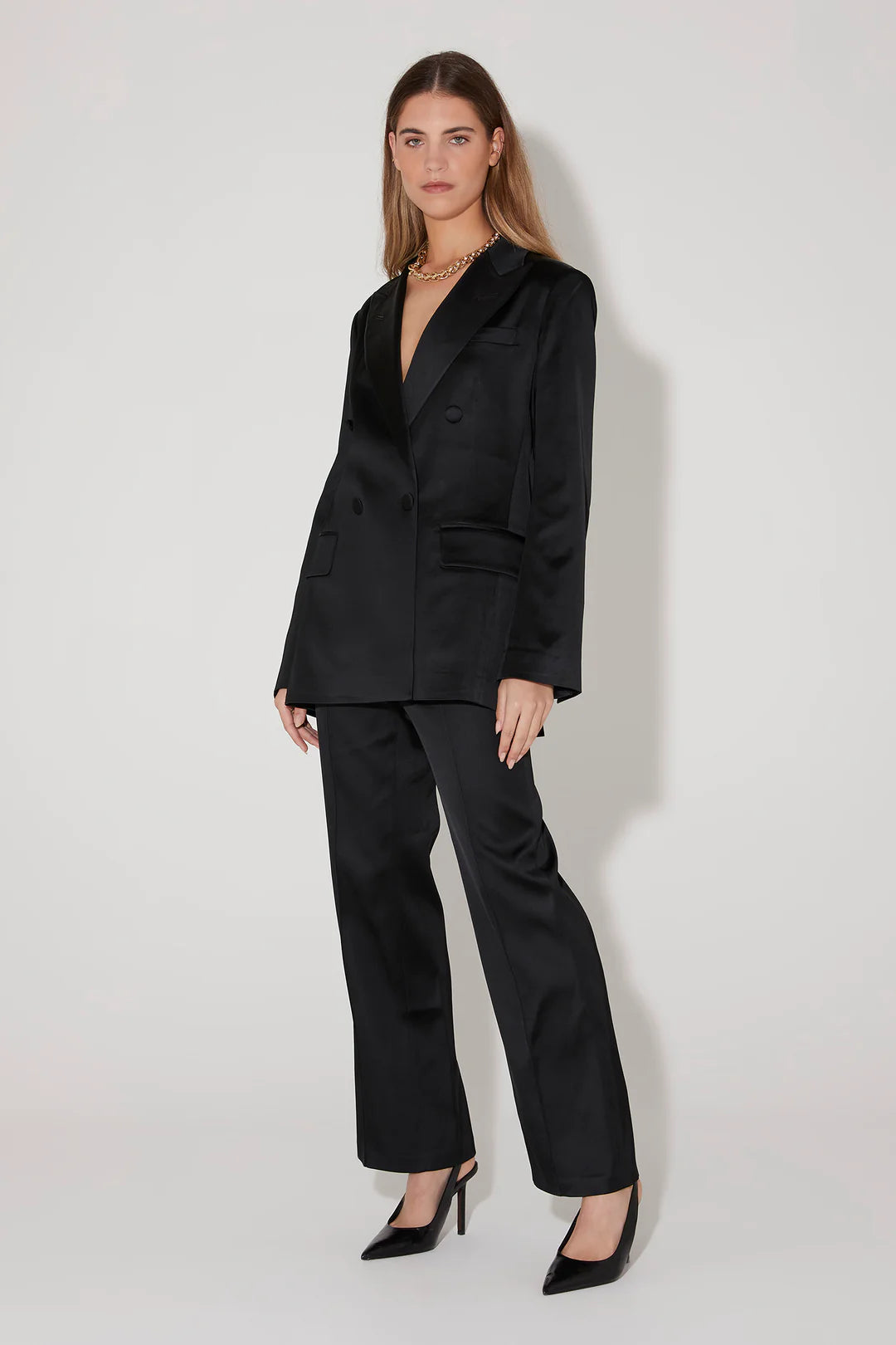 Alistair Tailored Jacket - Black by Hansen & Gretel — view 4