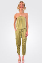 Carmen Halter Top - Vintage Olive by Ramy Brook — view 3