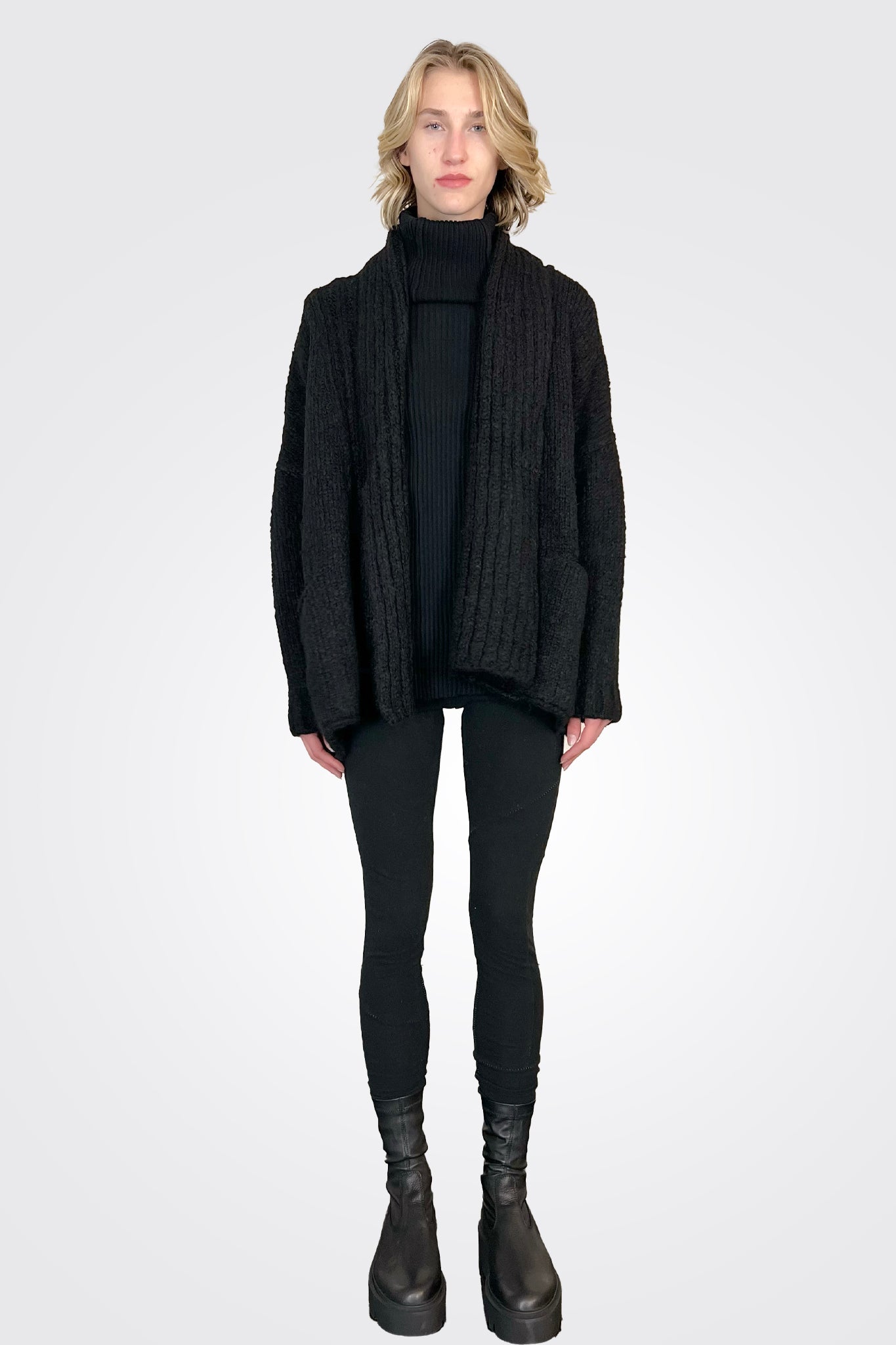 Alto Cardigan - Black by Studio B3 — view 3
