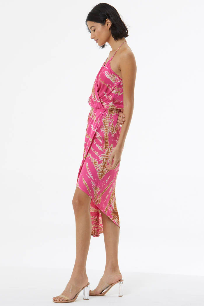 Andrea Draped Slip Dress - Flamenco Savannah by Young Fabulous & Broke — view 3
