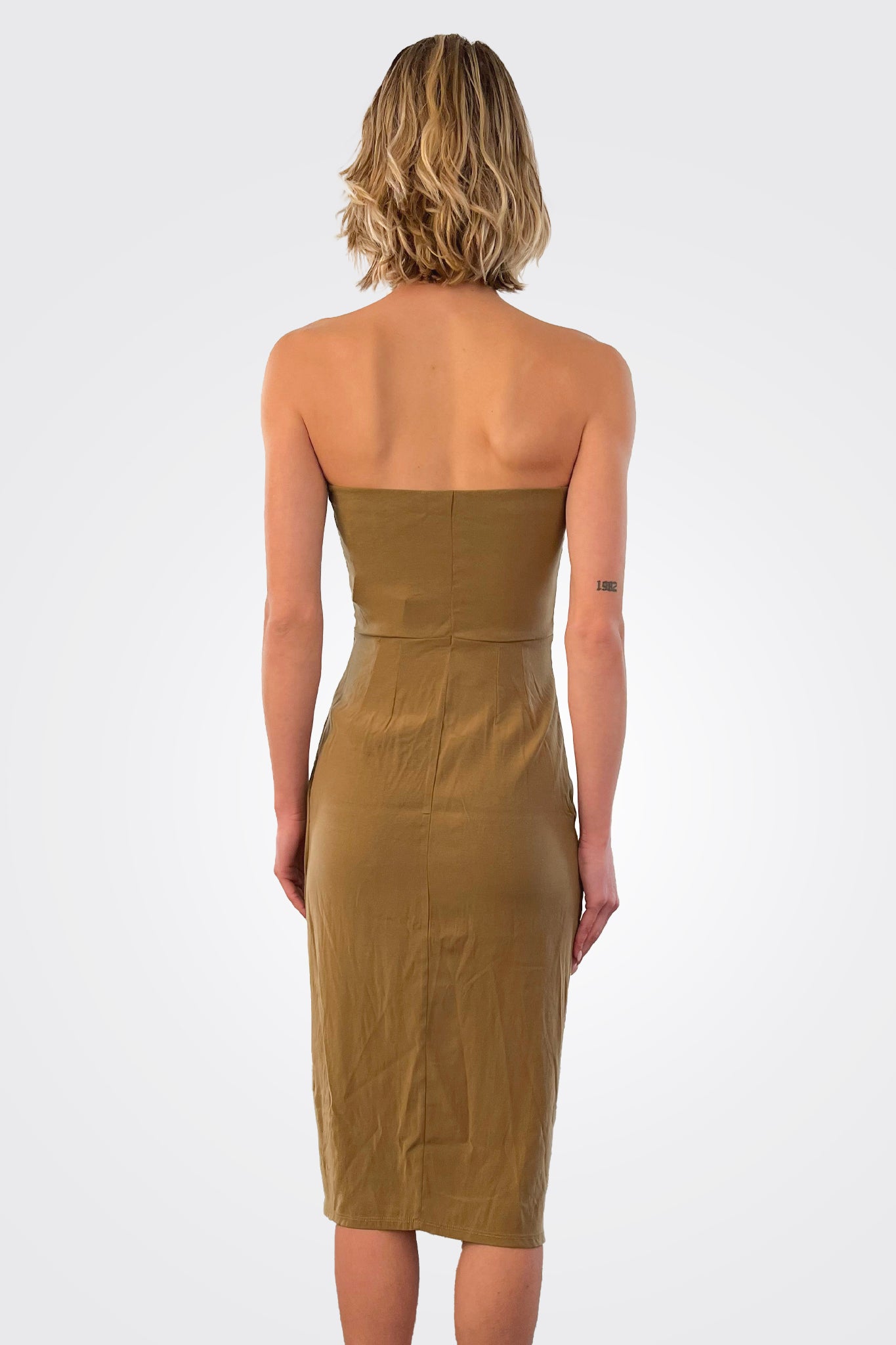 Strapless D.K. Wrap Dress - Sandstone by Anemos — view 3
