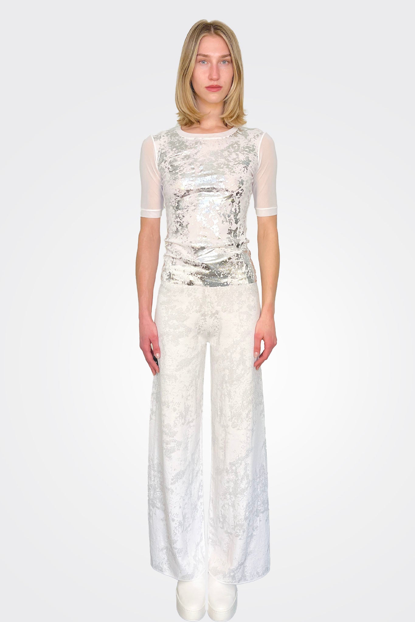 Pattern Trousers - Bianco by D. Exterior | 25 South Boutiques