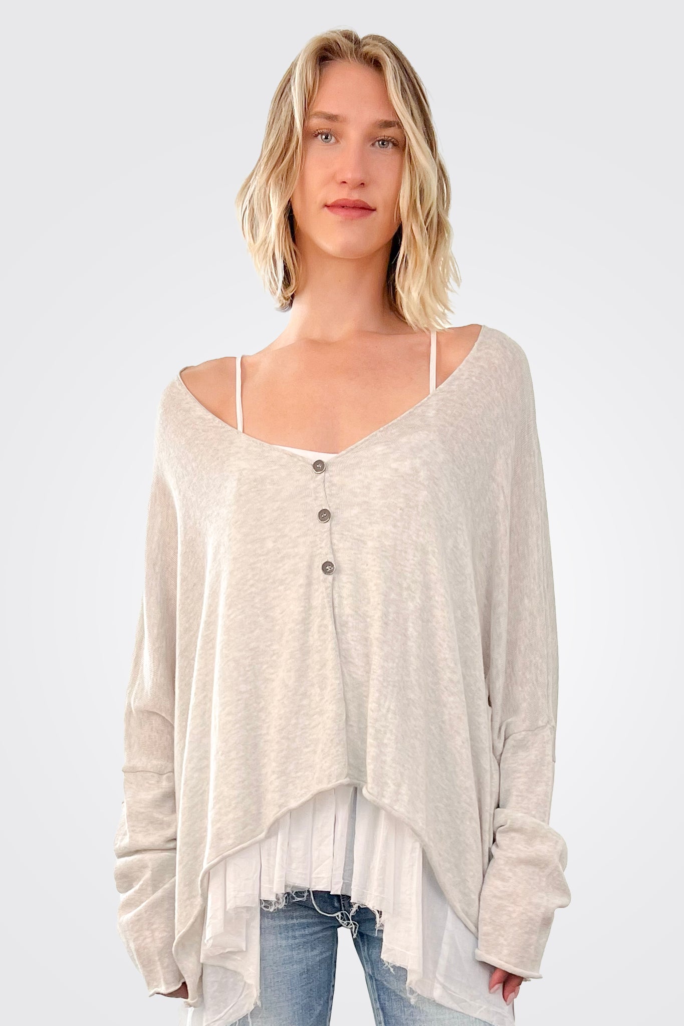 Aro Cardigan - Sand Grey by Studio B3 | 25 South Boutiques