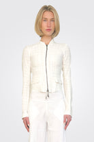 Zip Bar Jacket - Chalk by Masnada — view 3