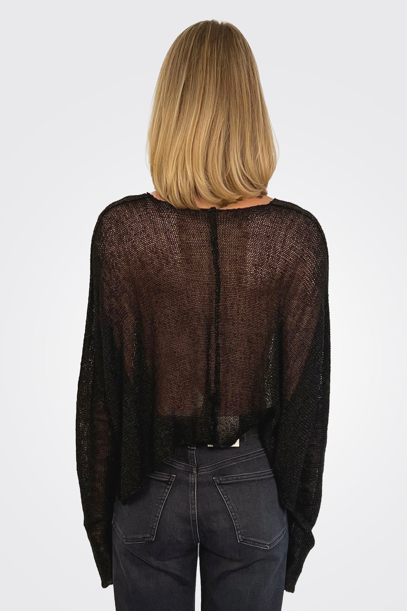 Astoria Scoop Neck Sweater - Black by Paper Temples — alternate view