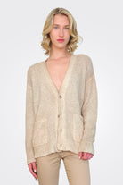 Cotton V Neck Cardigan - Burro by Avant Toi | 25 South Boutiques