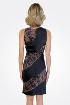 V Neck Short Shift Dress - Autumn Feathers by Michelle Jonas — view 3