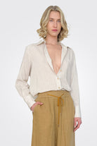 Aura Shirt - Cream / Caramel by Momonì | 25 South Boutiques