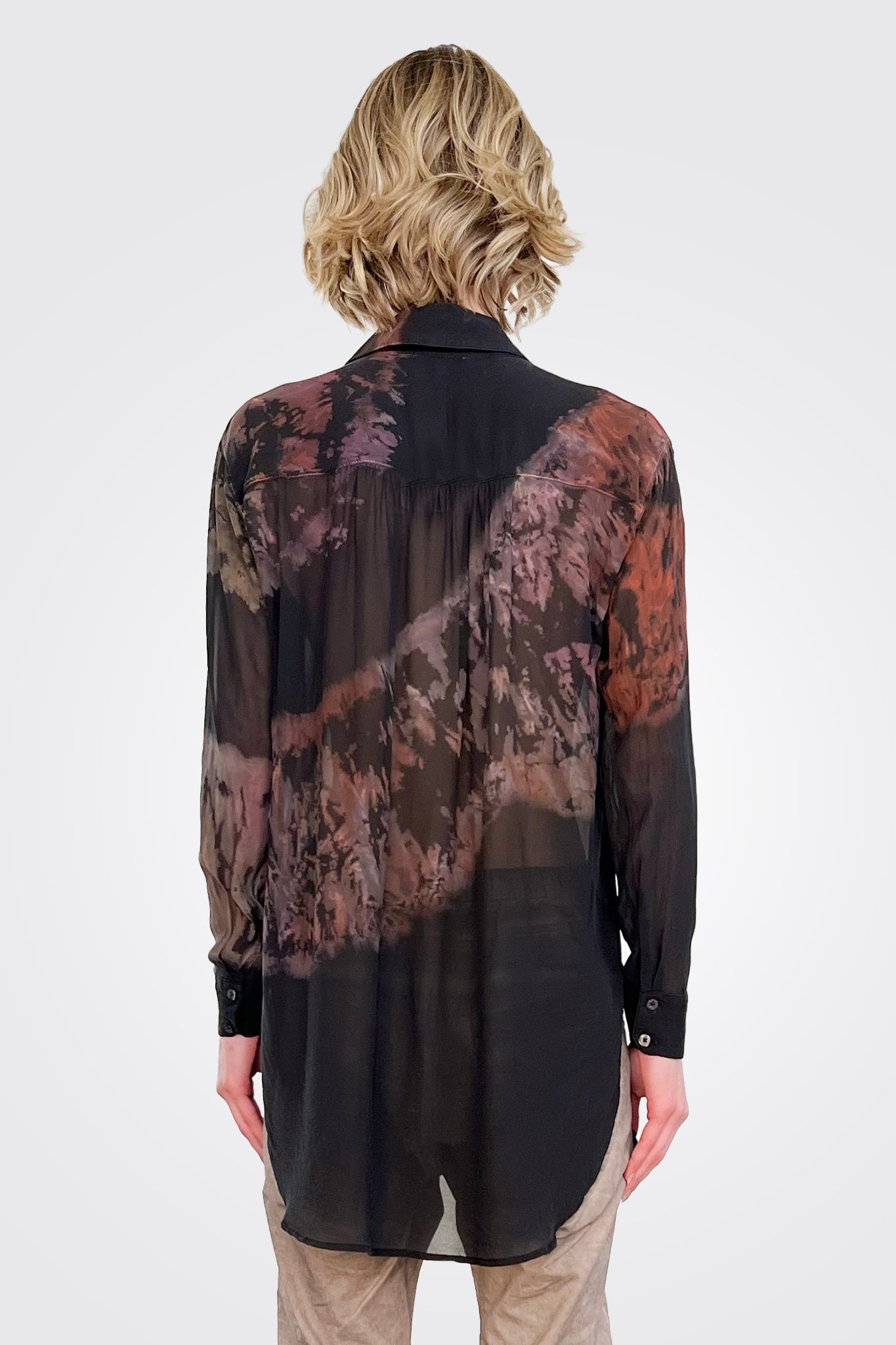 Boyfriend Button Down Shirt - Autumn Feathers by Michelle Jonas — view 3