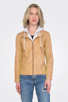 Hannah Leather Dickey Jacket - Autumn White by Jakett — view 3