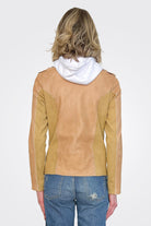 Hannah Leather Dickey Jacket - Autumn White by Jakett — view 4