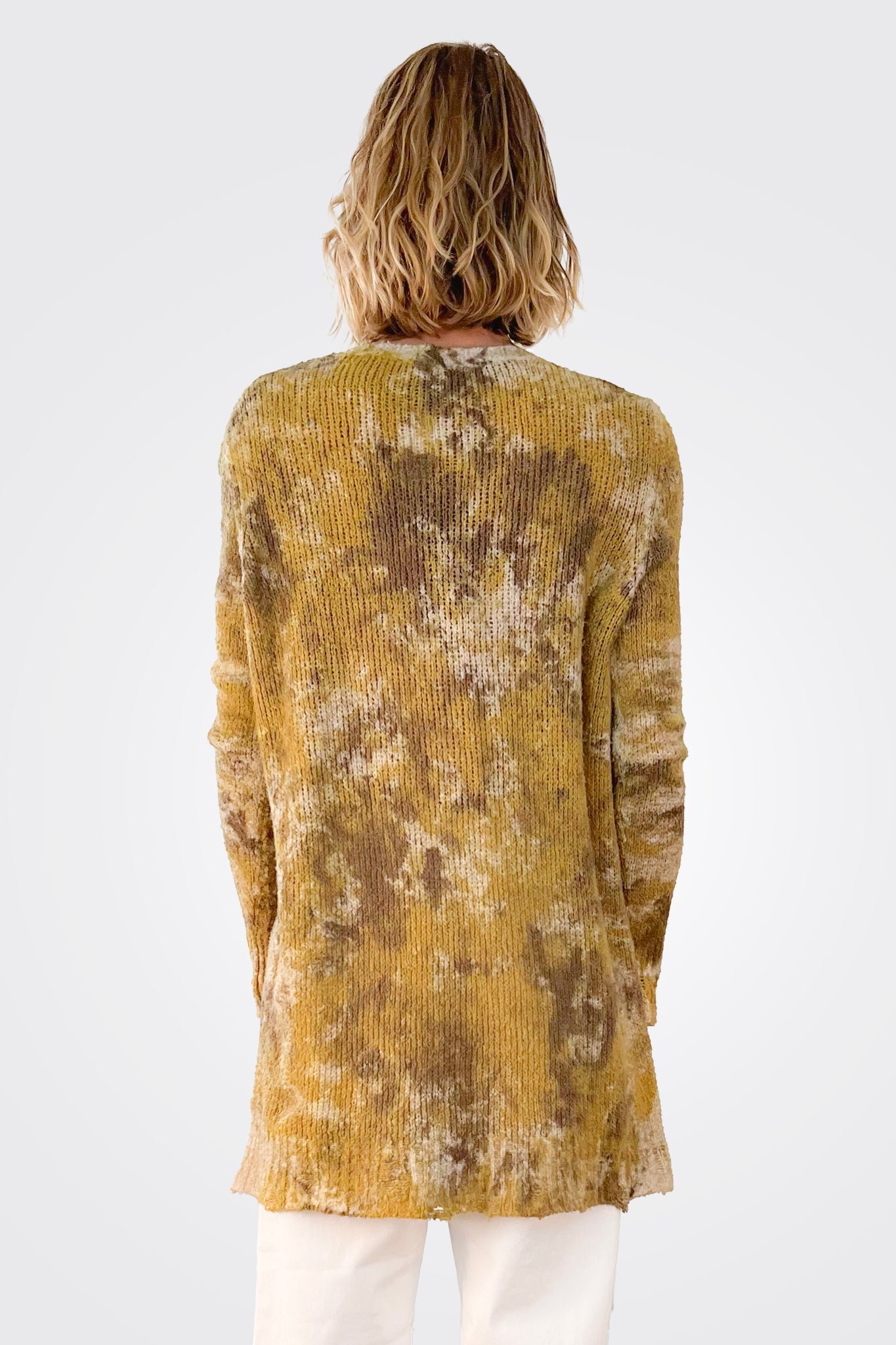 Dye Cardigan - Mustard by Avant Toi — view 4