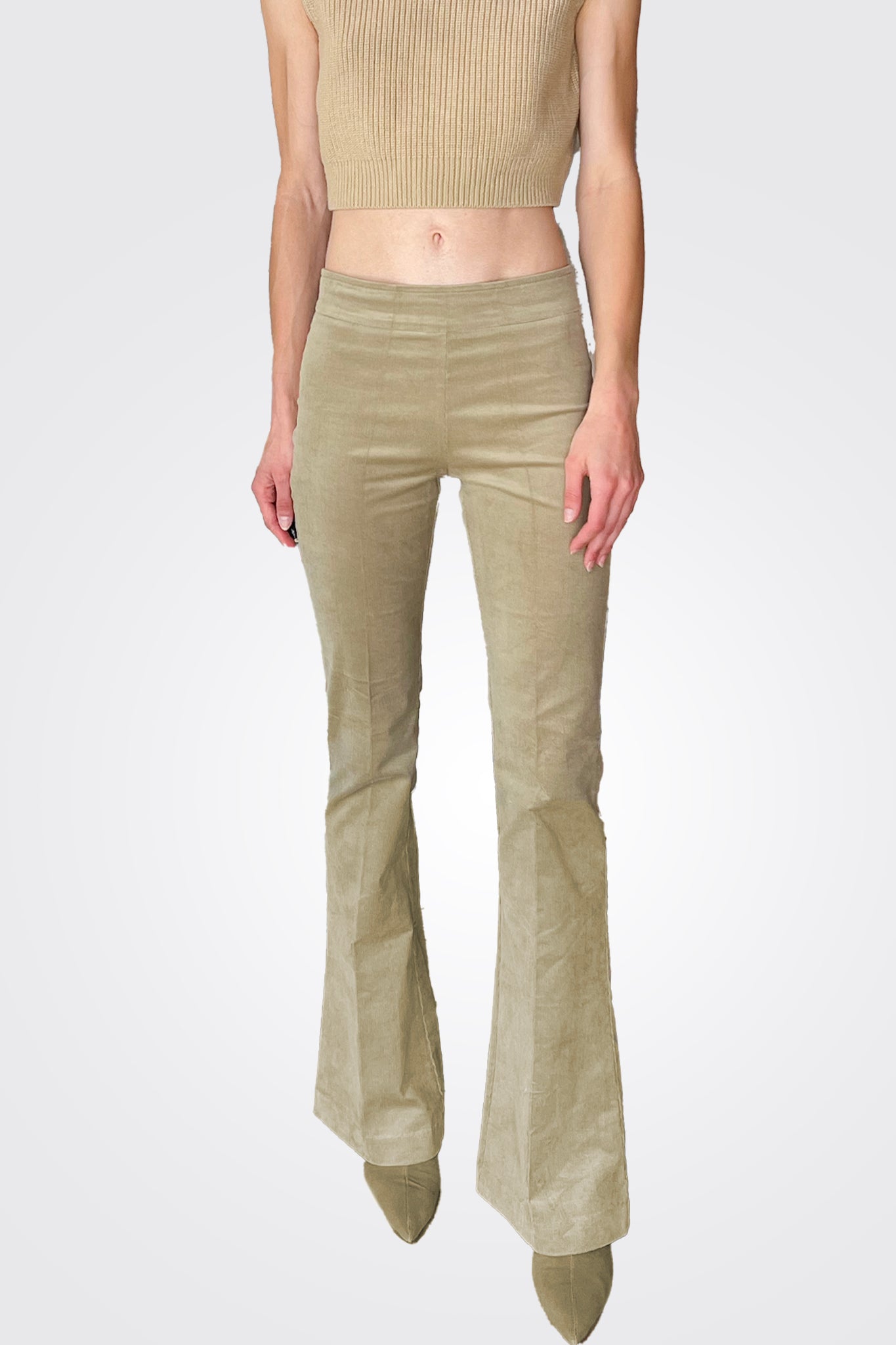 Bellini Fine Corduroy Pant - Khaki by Avenue Montaigne — alternate view