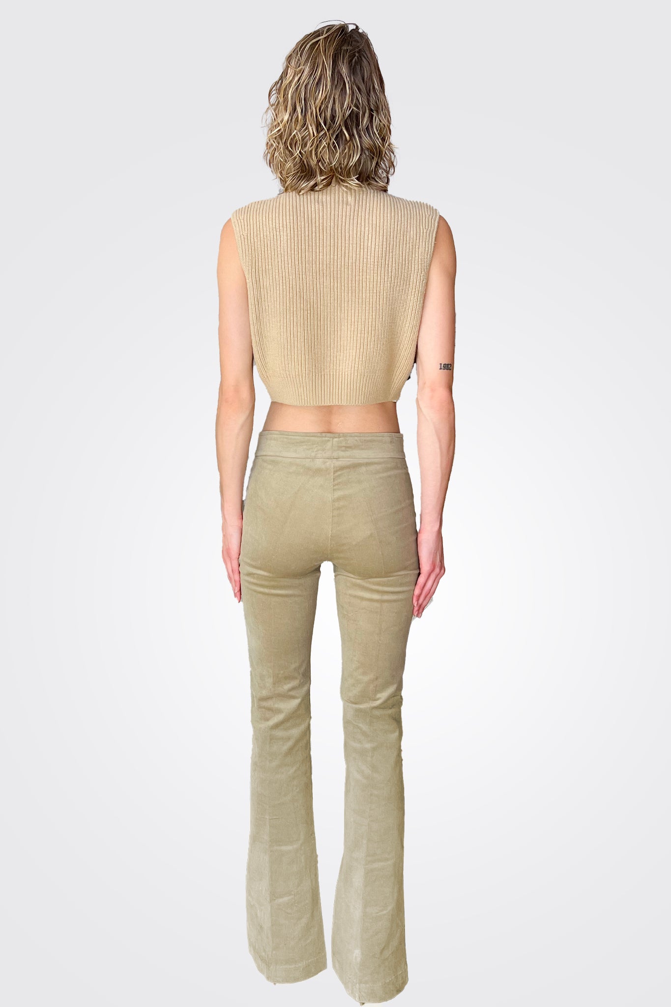 Bellini Fine Corduroy Pant - Khaki by Avenue Montaigne — view 3