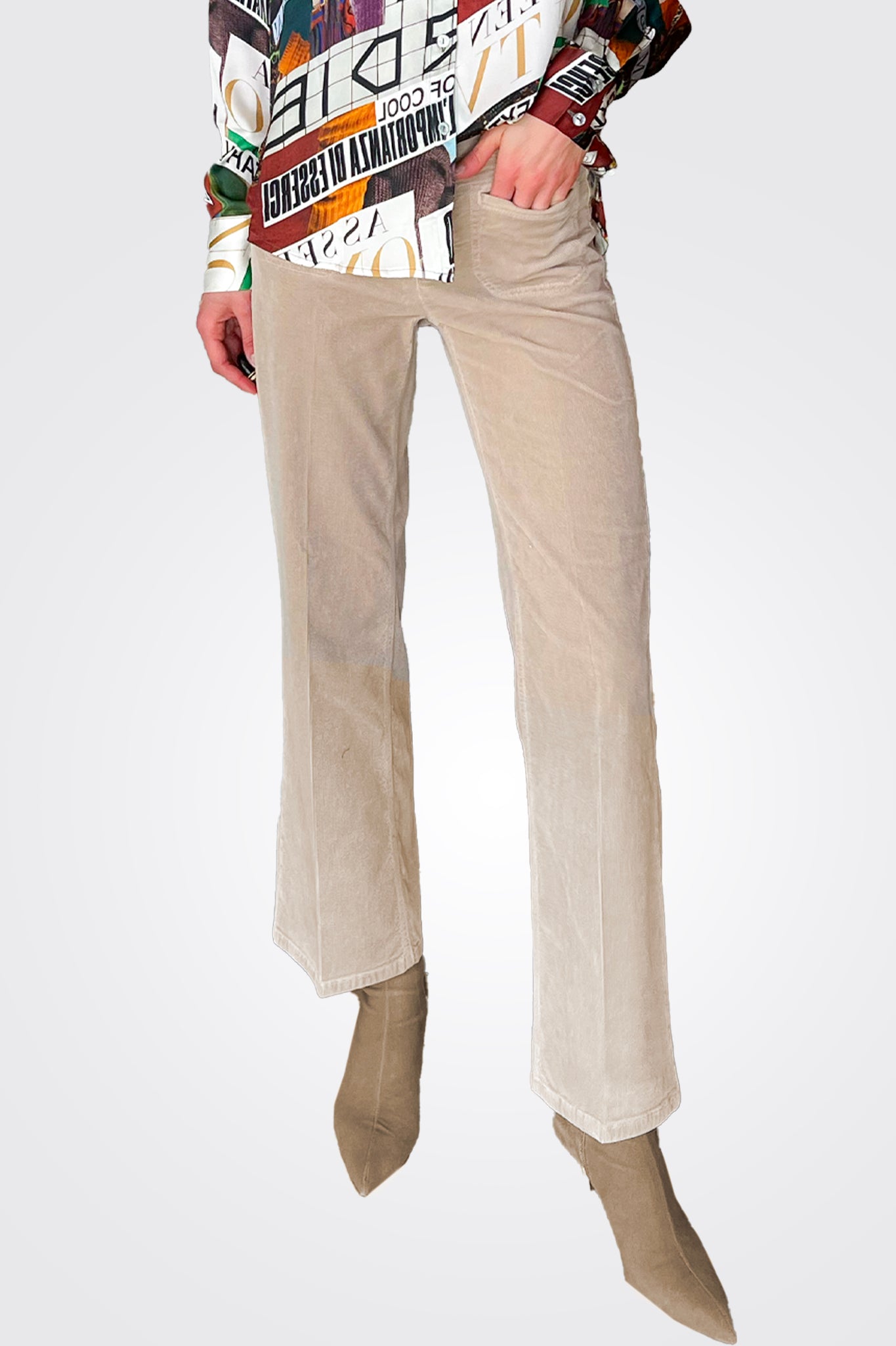 Tess Corduroy Pant - Taupe by Cambio | 25 South Boutiques