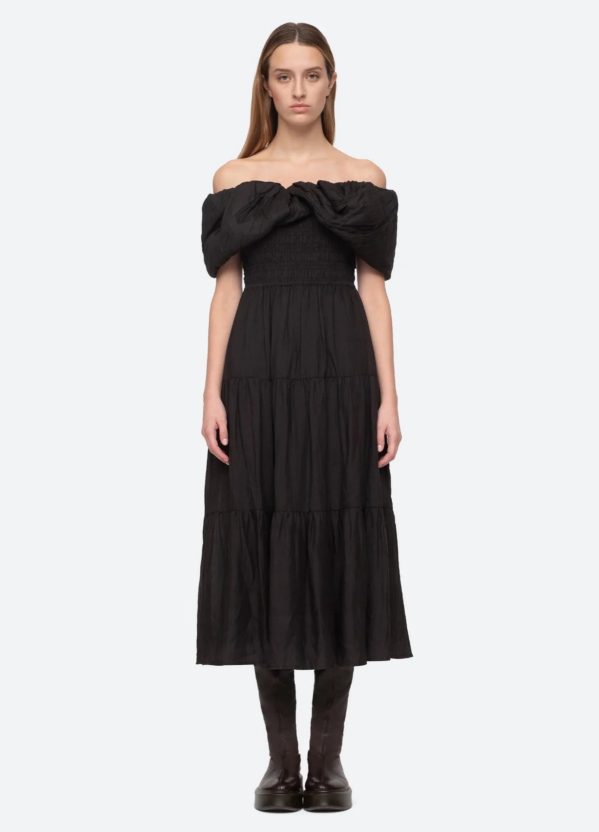 Loren Dress - Black by Sea NY — alternate view