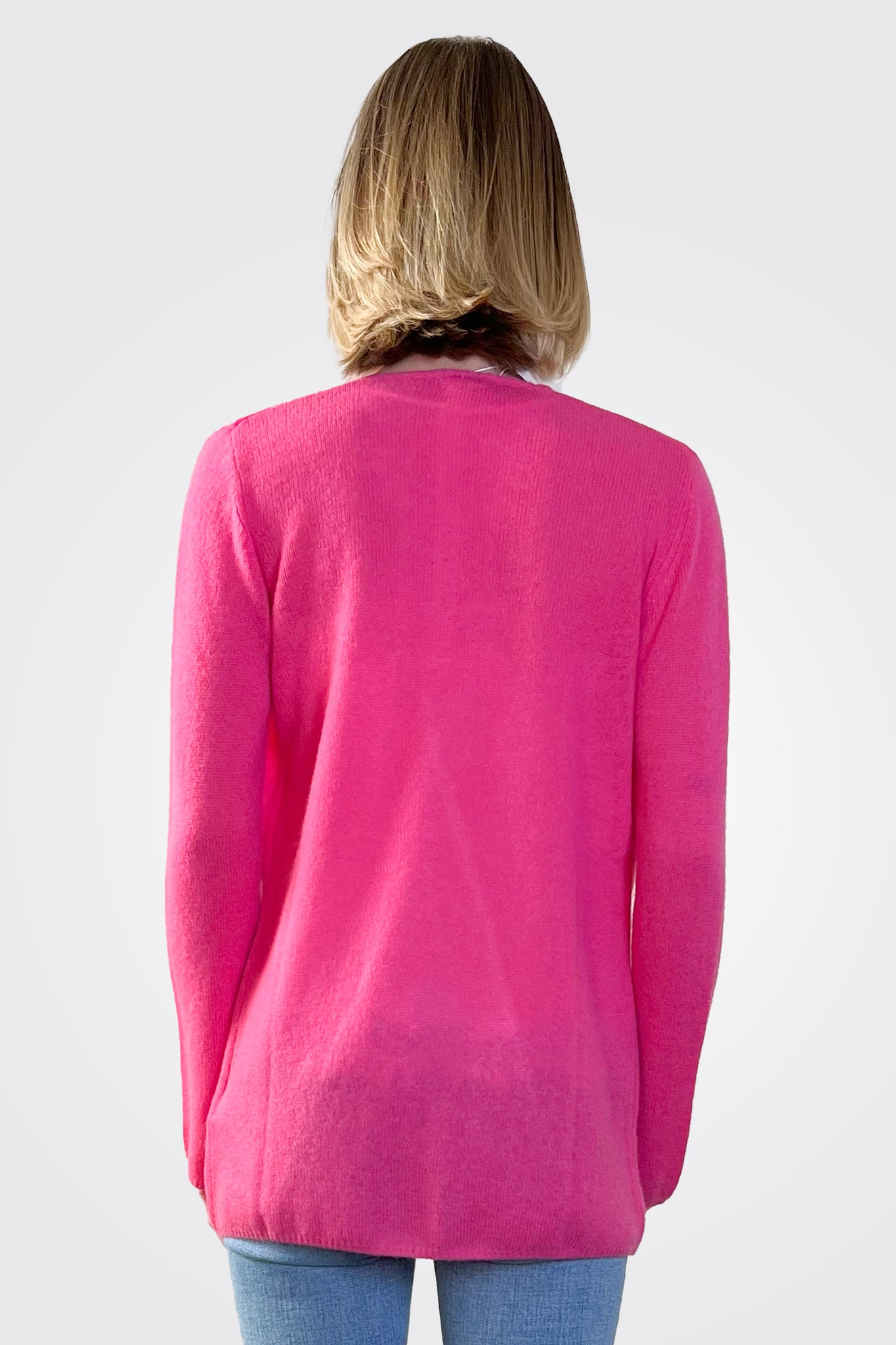 Cashmere Open Duster - Azalea by Minnie Rose — alternate view