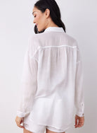 Flowy Beach Shirt - White by Bella Dahl — alternate view