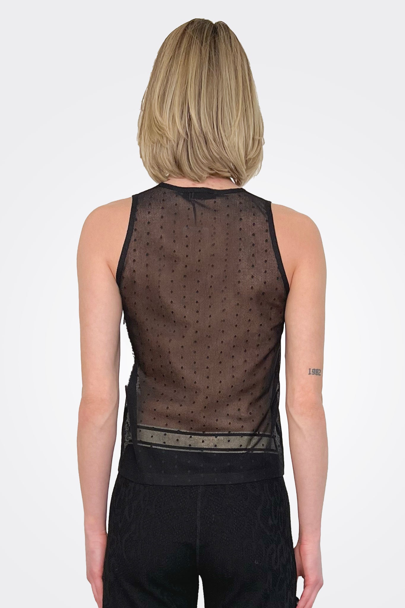 Lace Tank - Black by Seventy Venezia — view 3