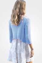 Ballet 3/4 Cotton Sleeve Top - Beach Sky by Wooden Ships — alternate view