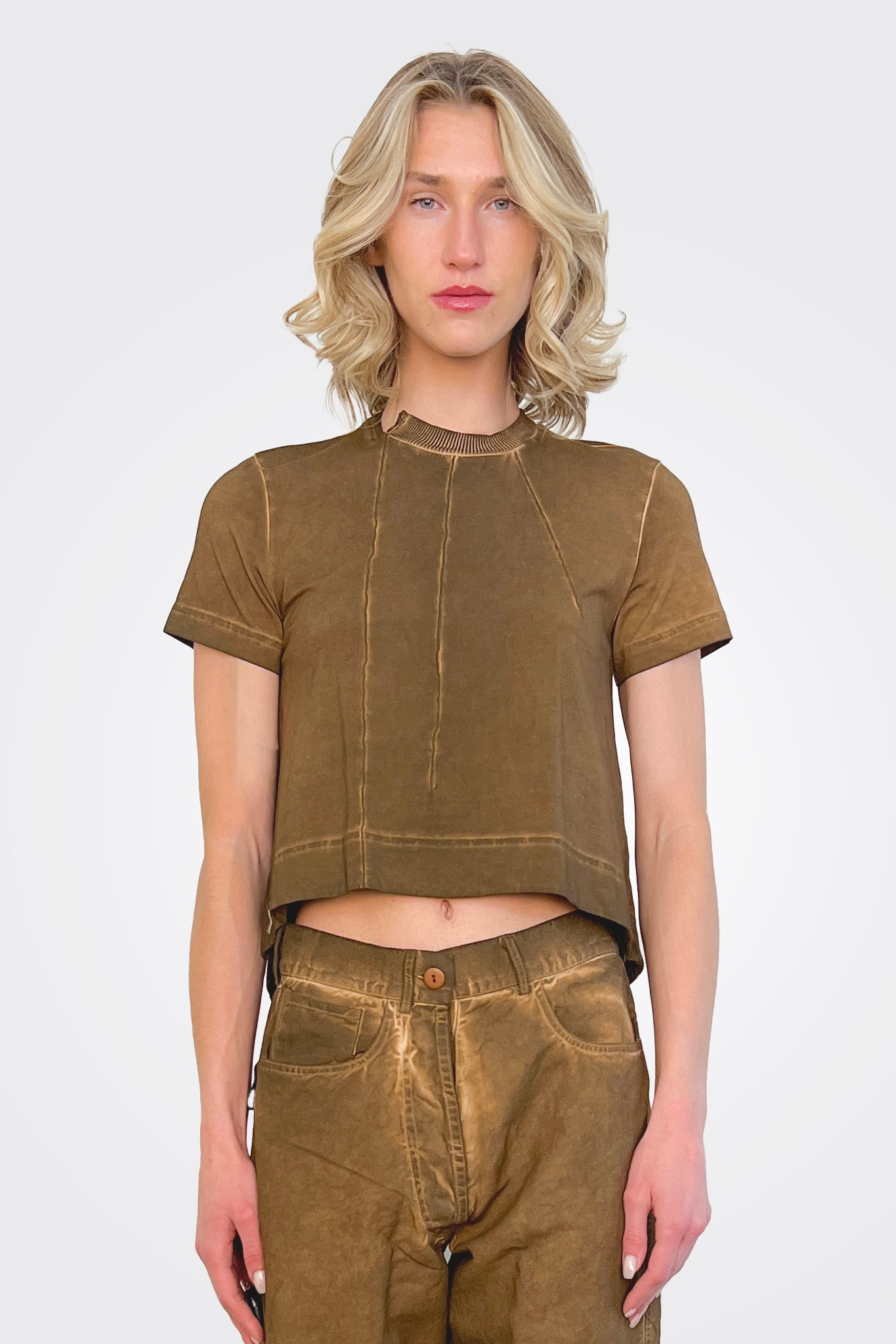 Seam Detail Top - Bark by Serie Numerica | 25 South Boutiques