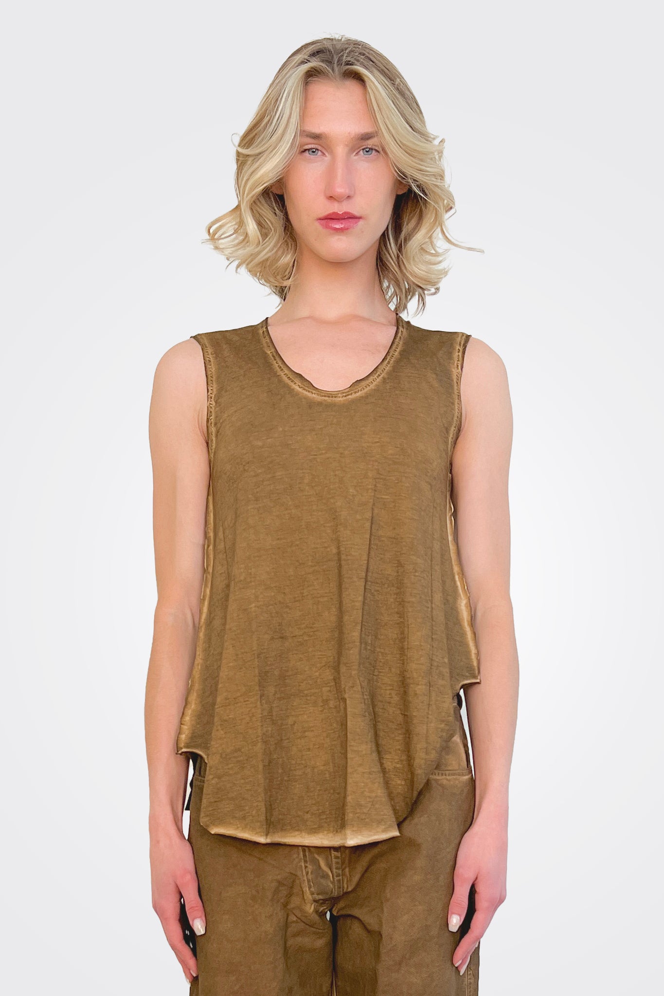 Cut Edge Tank - Bark by Serie Numerica | 25 South Boutiques