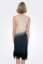 Synched Side Dress - Beige / Black by Viviana Uchitel — view 3