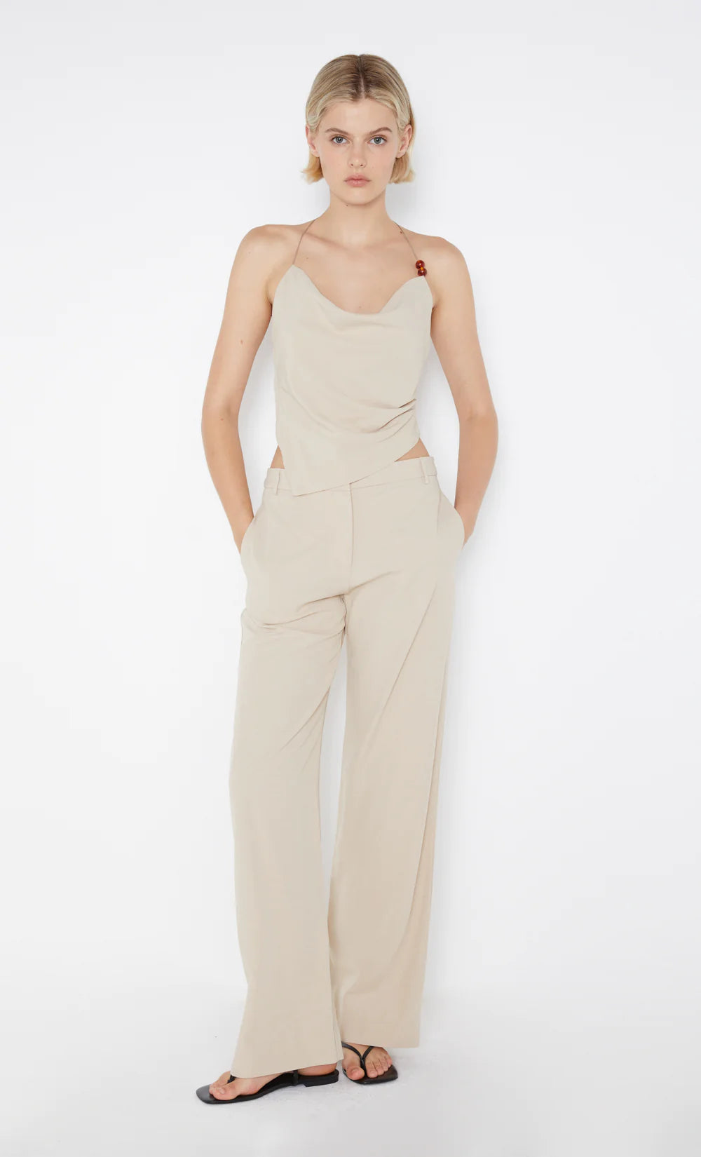 Desiree Halter Top - Sand by Bec & Bridge — view 3