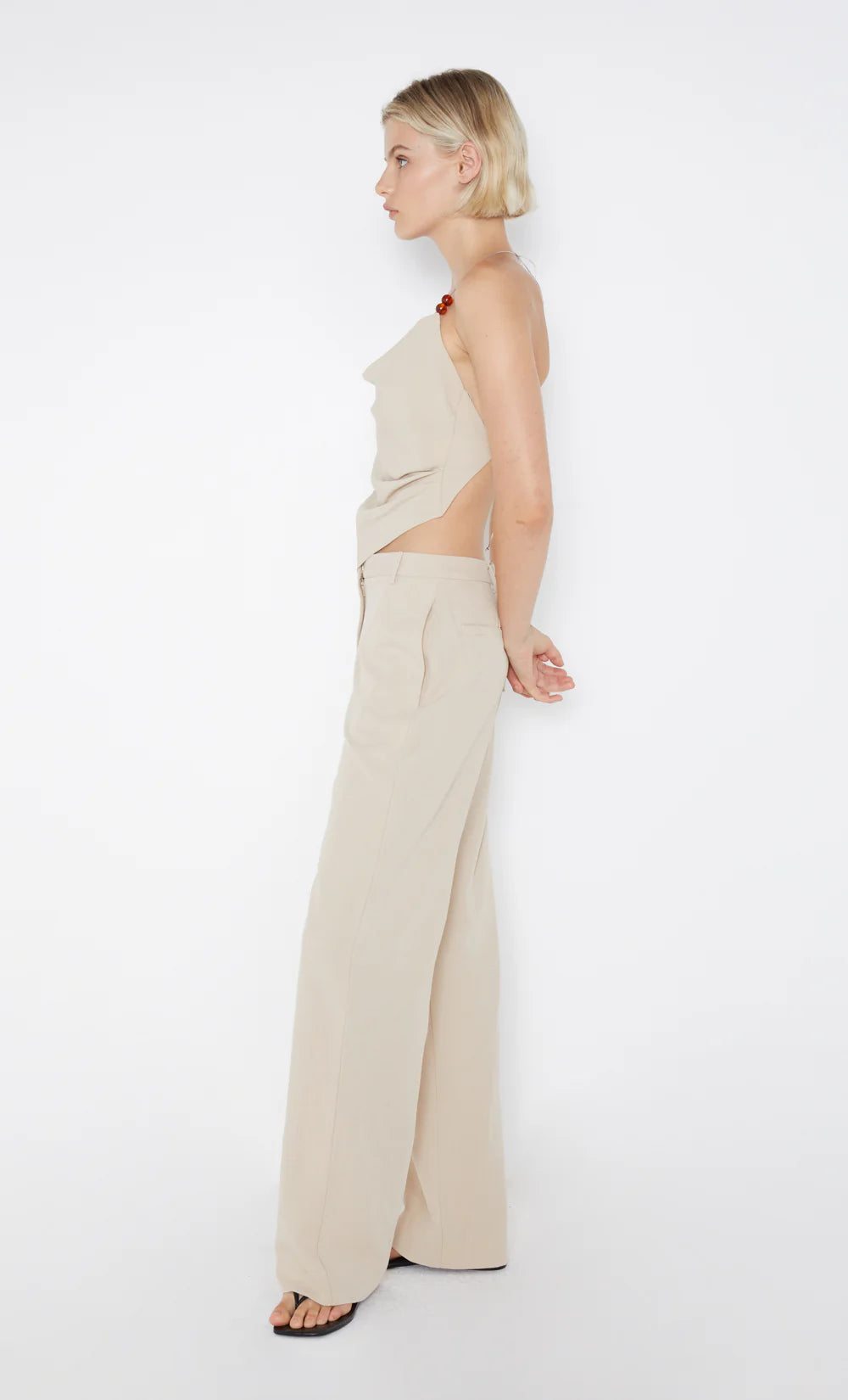 Desiree Halter Top - Sand by Bec & Bridge — view 4