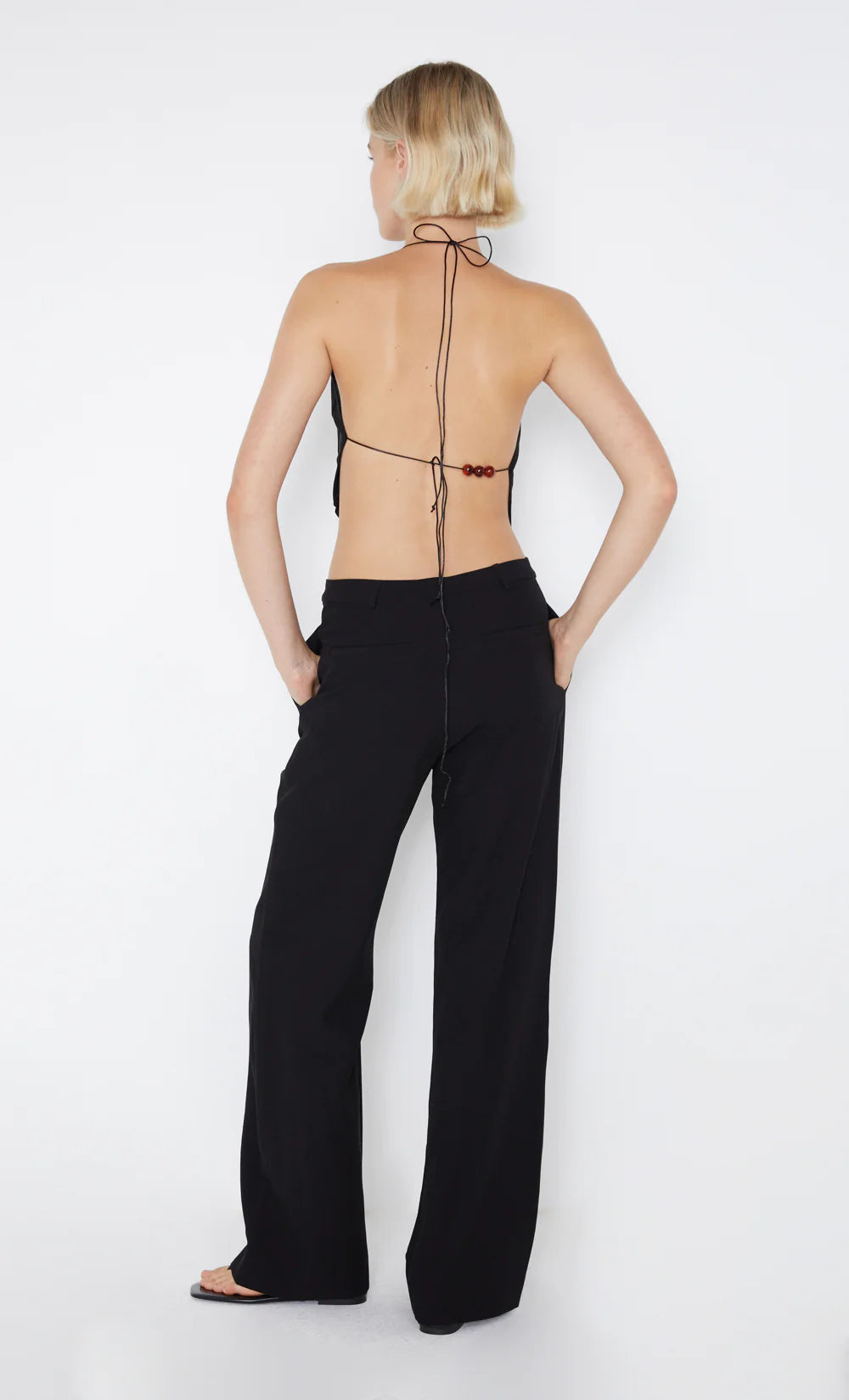 Desiree Halter Top - Black by Bec & Bridge — view 4