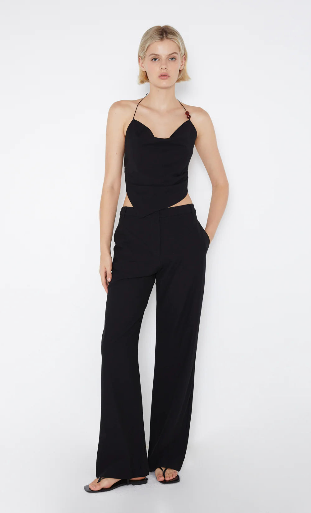Desiree Halter Top - Black by Bec & Bridge — alternate view