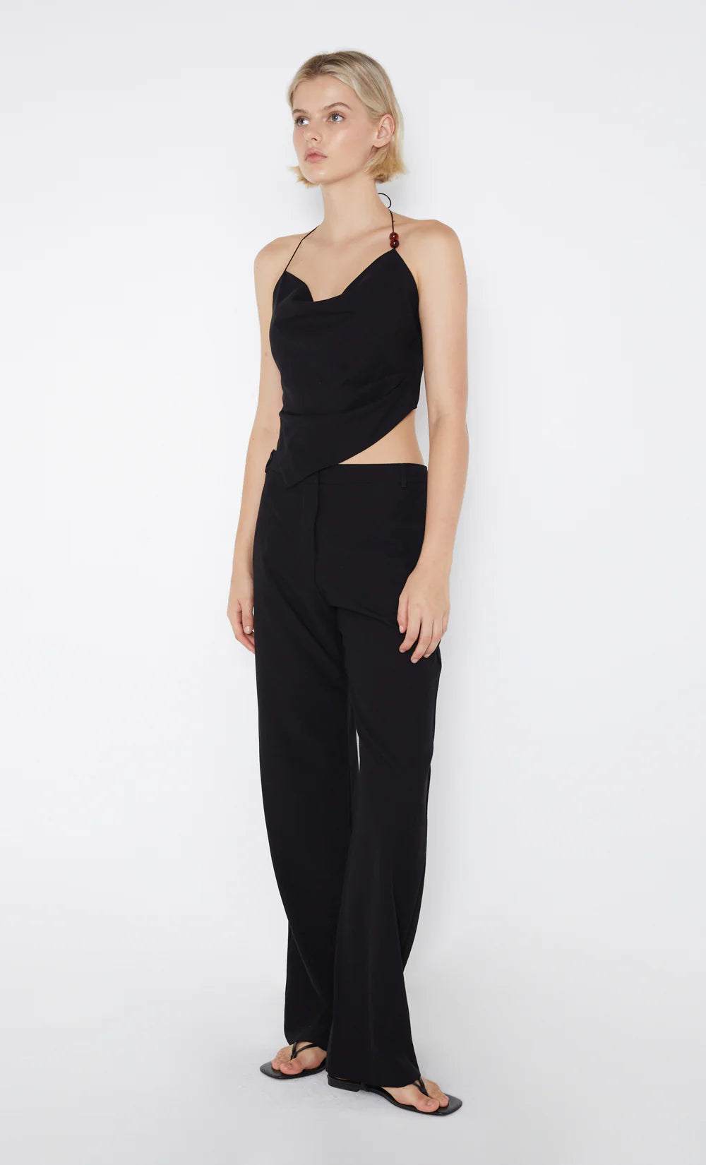 Desiree Halter Top - Black by Bec & Bridge — view 5