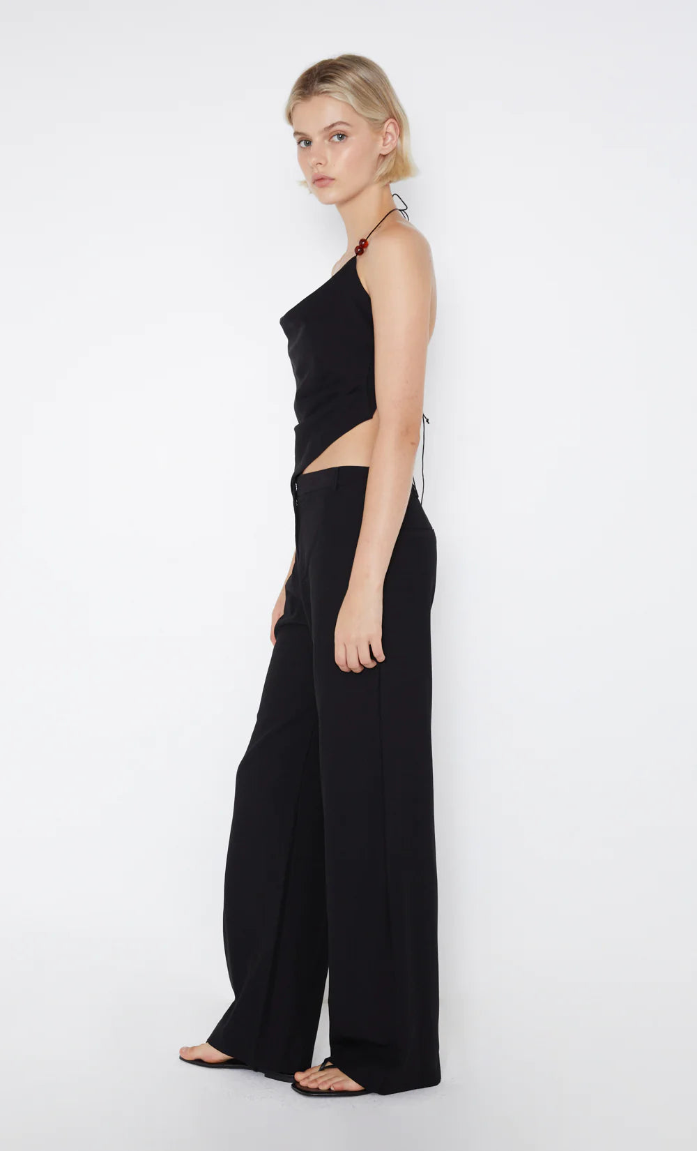 Desiree Halter Top - Black by Bec & Bridge — view 6