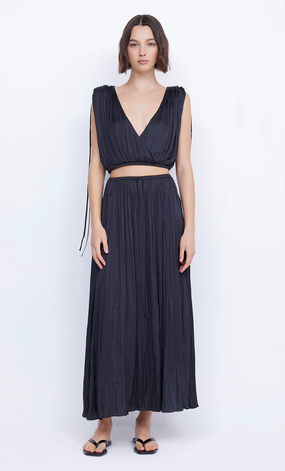 Louann Wrap Top - Black by Bec & Bridge — view 4