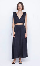 Louann Wrap Top - Black by Bec & Bridge — view 4